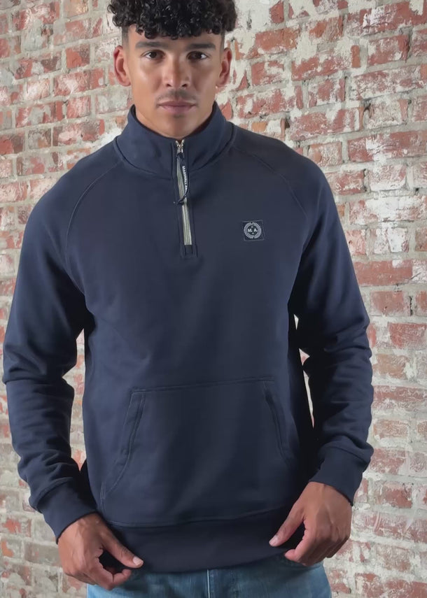 Marshall Artist Truien Foundation quarter zip - navy