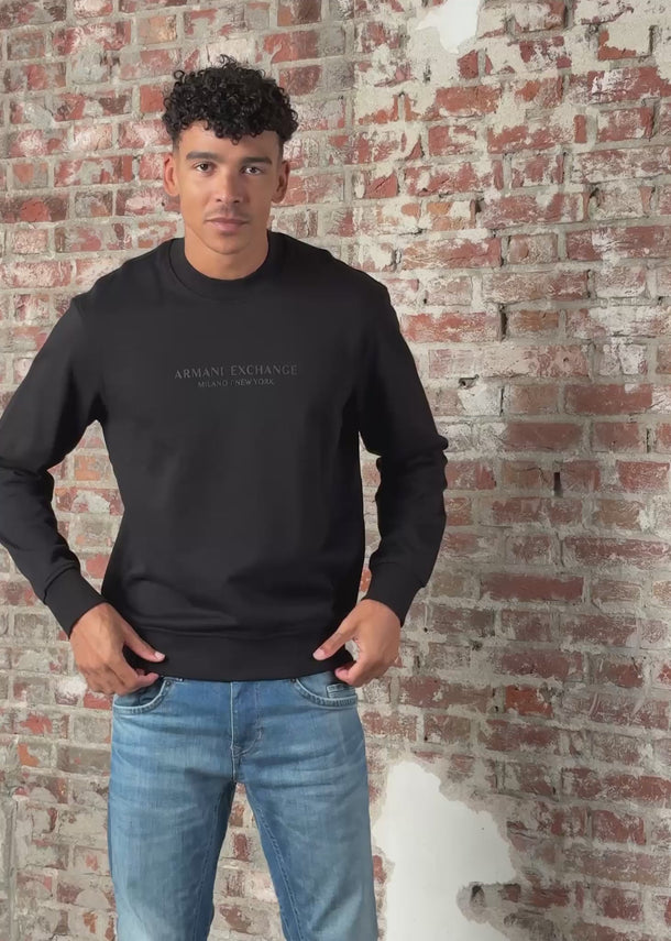 Armani Exchange Truien Sweatshirt - black