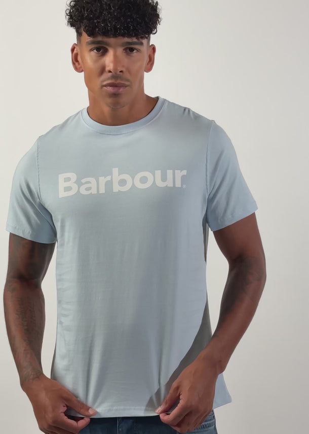 Barbour T-shirts Barbour logo t-shirt - ocean sky