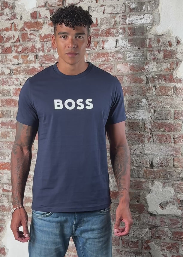 Hugo Boss T-shirts T-shirts rn - navy