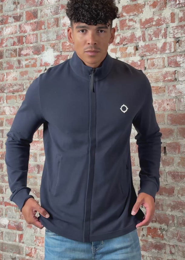 MA.Strum Vesten Pique full zip - ink navy