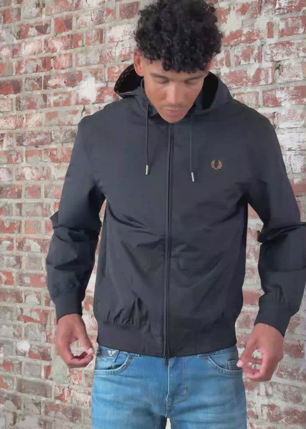 Fred Perry Jassen The hooded brentham jacket - black