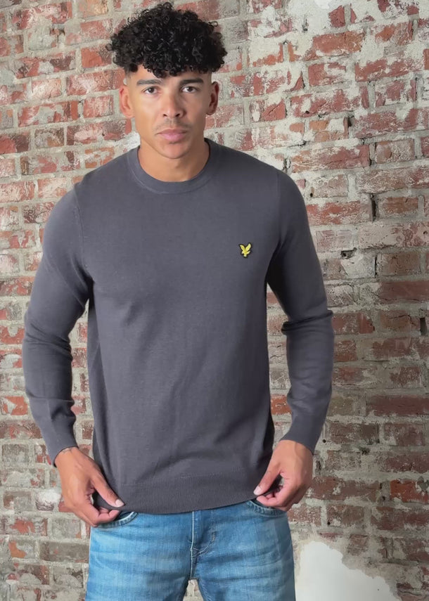 Lyle & Scott Truien Cotton merino crew neck jumper - shadow