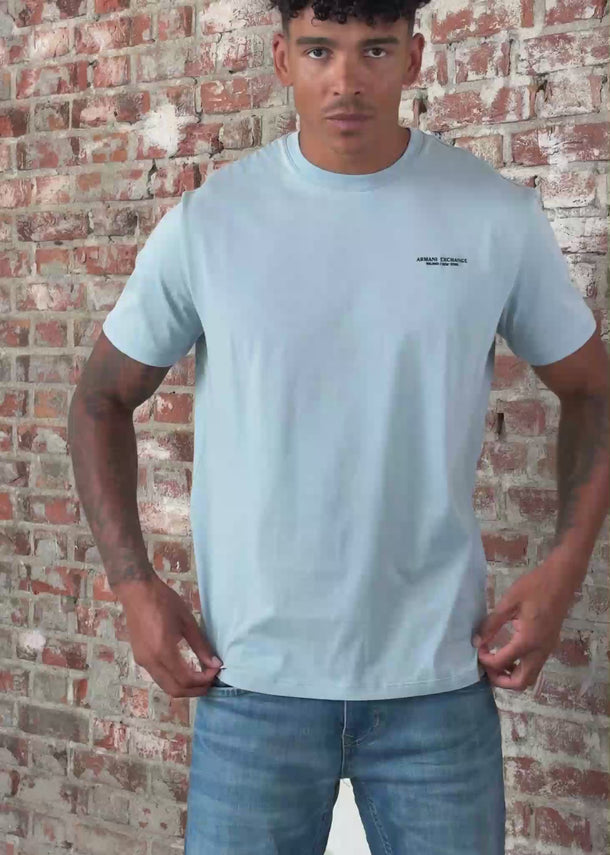 Armani Exchange T-shirts Regular fit t-shirt - sky blue