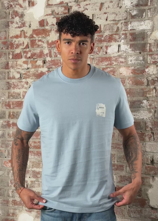 Hugo Boss T-shirts Te groove - light pastel blue