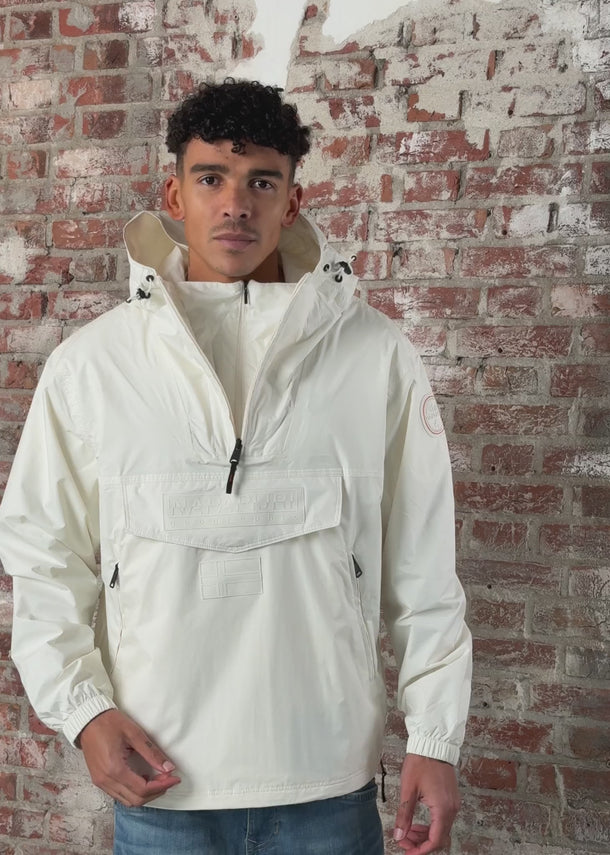 Napapijri Jassen Lightweight Packable Rainforest Overhead rf next Jacket - white whisper