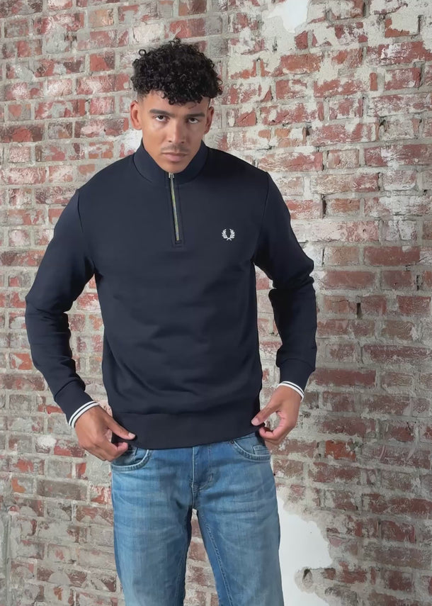 Fred Perry Truien Half zip sweatshirt - navy