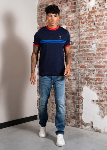 Sergio Tacchini T-shirts Supermac tee - maritime blue adrenaline rush nautical b