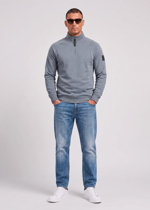 Marshall Artist Pullover Siren quarter zip sweat - storm grey