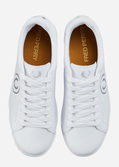 Fred Perry Schoenen  B721 perf leather branded - white black 