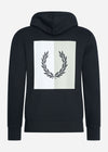 Fred Perry Hoodies  Laurel wreath hooded sweat - black 