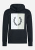 Fred Perry Hoodies  Laurel wreath hooded sweat - black 