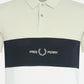 Embroidered panel polo shirt - light oyster - Fred Perry