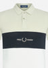 Fred Perry Polo's  Embroidered panel polo shirt - light oyster 