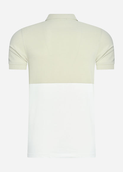 Fred Perry Polo's  Embroidered panel polo shirt - light oyster 