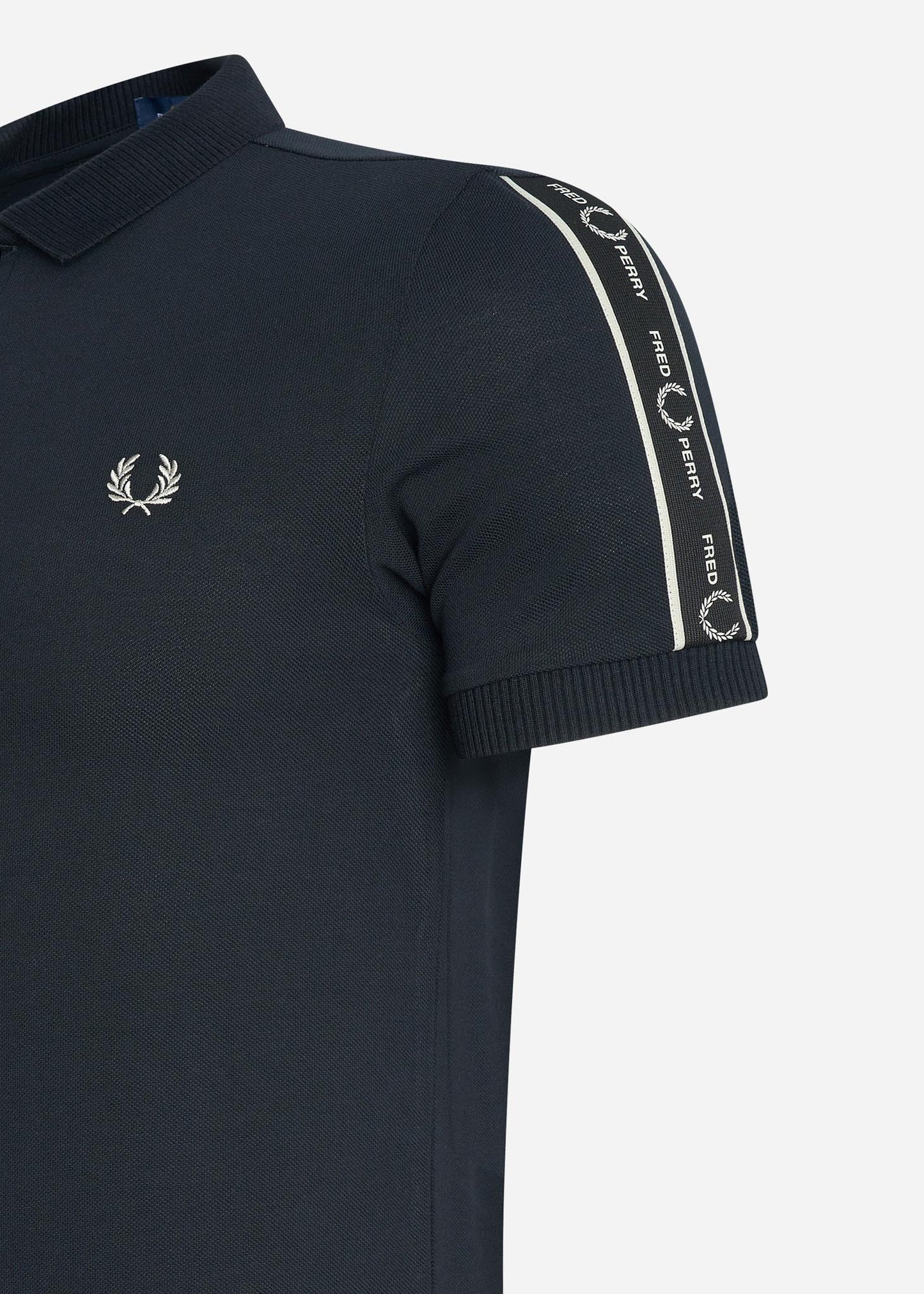 Taped sleeve polo shirt - black - Fred Perry