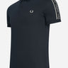 Fred Perry Polo's  Taped sleeve polo shirt - black 