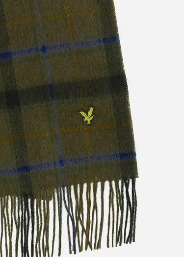 Lyle & Scott Sjaals  Tartan lambswool scarf - slate blue 