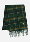 Lyle & Scott Sjaals  Tartan lambswool scarf - dark green 