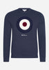 Ben Sherman Truien  Signature target sweat - dark navy 