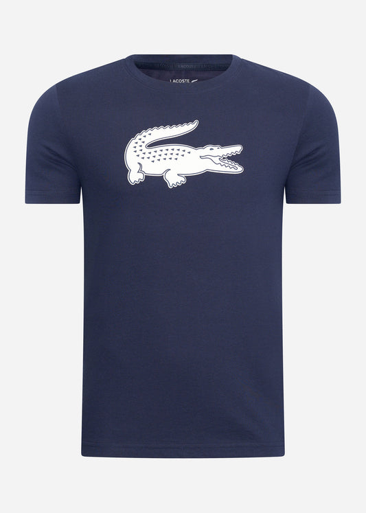Lacoste t-shirt with print navy