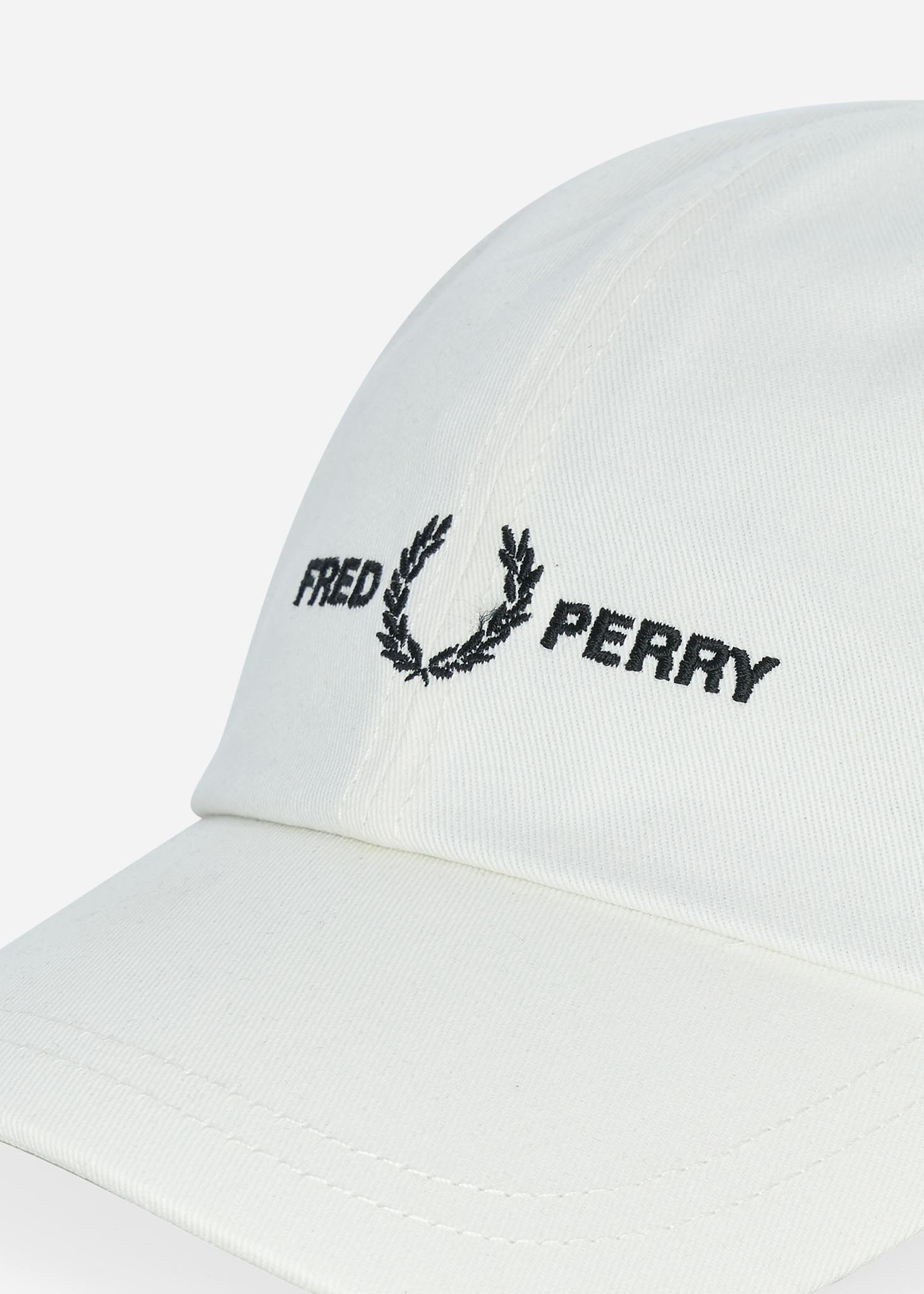 Graphic branded twill cap - snow white - Fred Perry