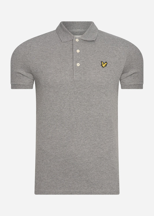 lyle and scott polo mid grey marl