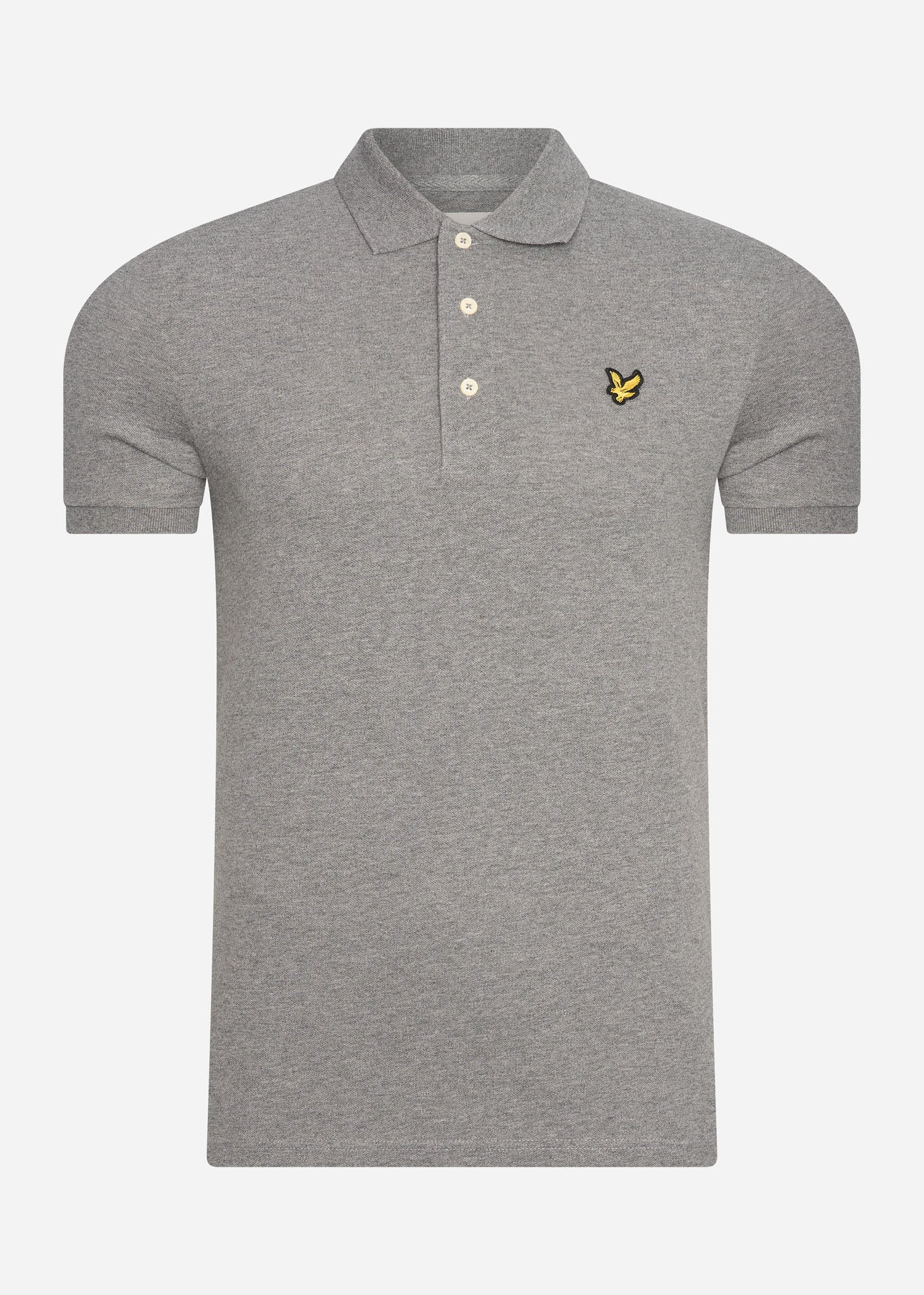 Lyle & Scott Polo's  Plain polo shirt - mid grey marl 