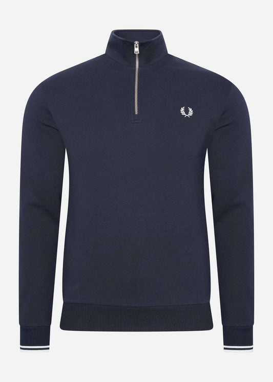 fred perry half zip sweater navy