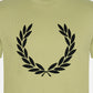 Fred Perry T-shirts  Flock laurel wreath t-shirt - sage green 