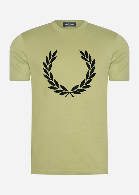 Fred Perry T-shirts  Flock laurel wreath t-shirt - sage green 