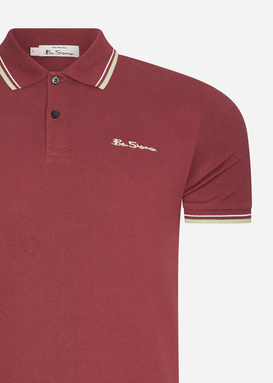 Ben Sherman Polo's  Signature polo - maroon 