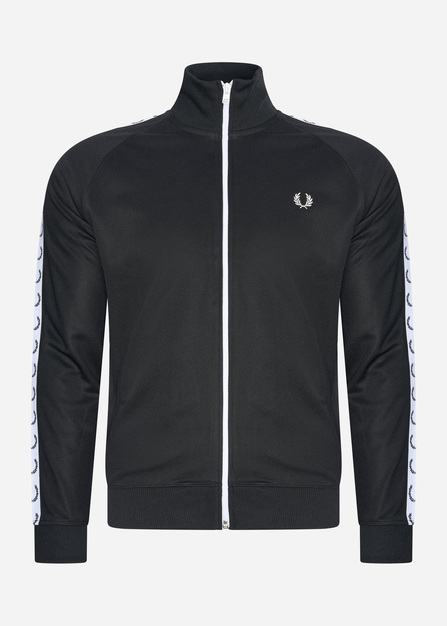fred perry taped track jacket black