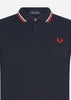 Fred Perry Polo's  Twin tipped fred perry shirt - navy white red 