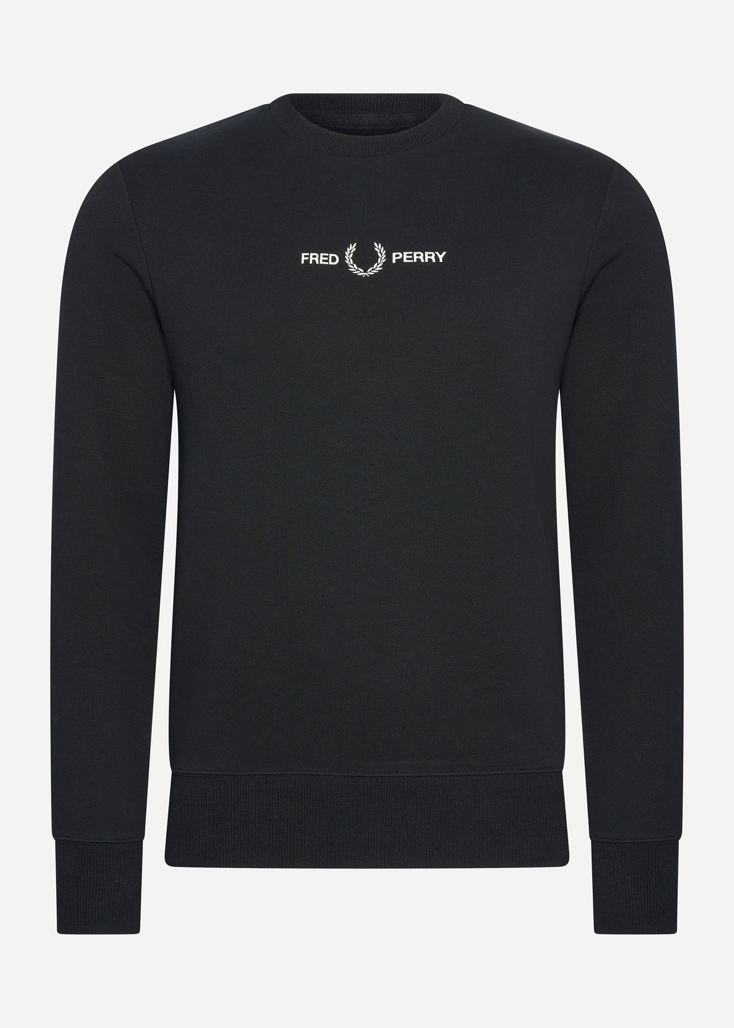 fred perry embroidered sweatshirt trui met logo borduring 