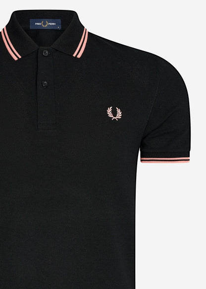 Fred Perry Polo's  Twin tipped fred perry shirt - black pink peach 