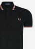 Fred Perry Polo's  Twin tipped fred perry shirt - black pink peach 