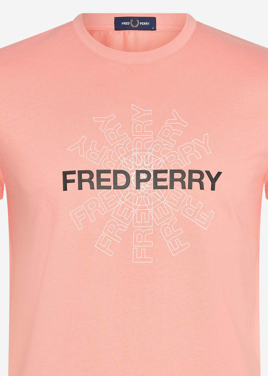 Fred perry graphic t-shirt - pink peach - Fred Perry