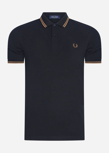 Fred Perry Polo's  Twin tipped fred perry shirt - black shaded stone 