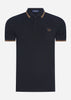 Fred Perry Polo's  Twin tipped fred perry shirt - black shaded stone 