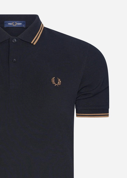 Fred Perry Polo's  Twin tipped fred perry shirt - black shaded stone 