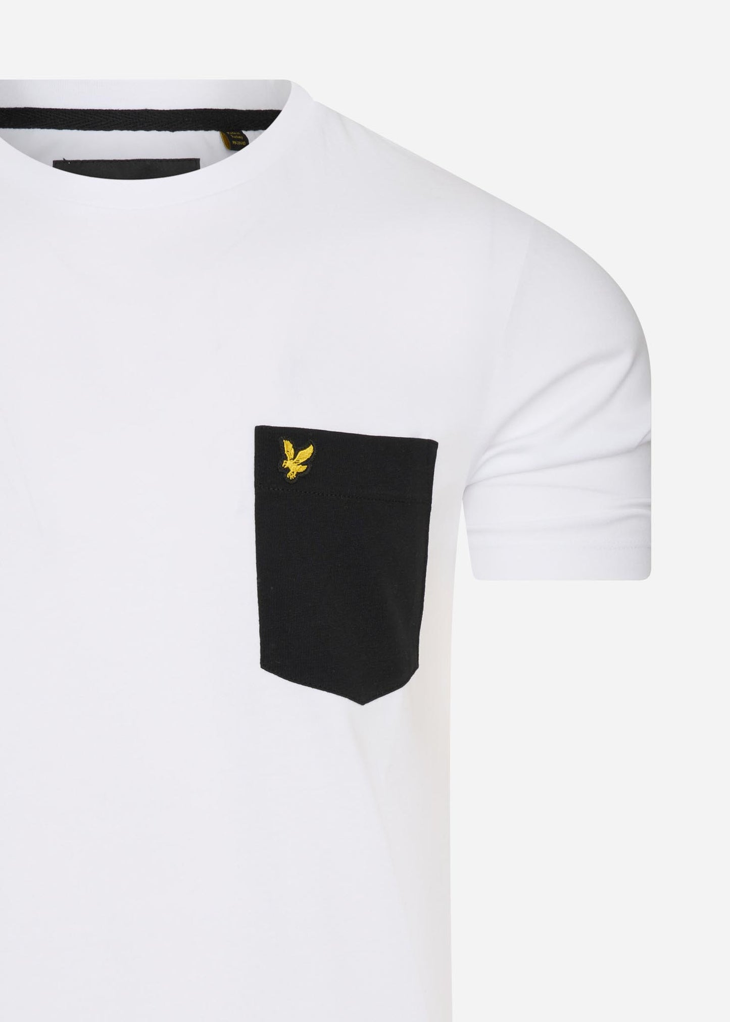 Contrast pocket t-shirt - white jet black