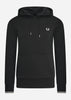 Fred Perry Hoodies  Tipped hooded sweatshirt - black 