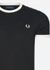 Fred Perry T-shirts  Taped ringer t-shirt - black 