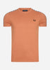 Fred Perry T-shirts  Taped ringer t-shirt - court clay 