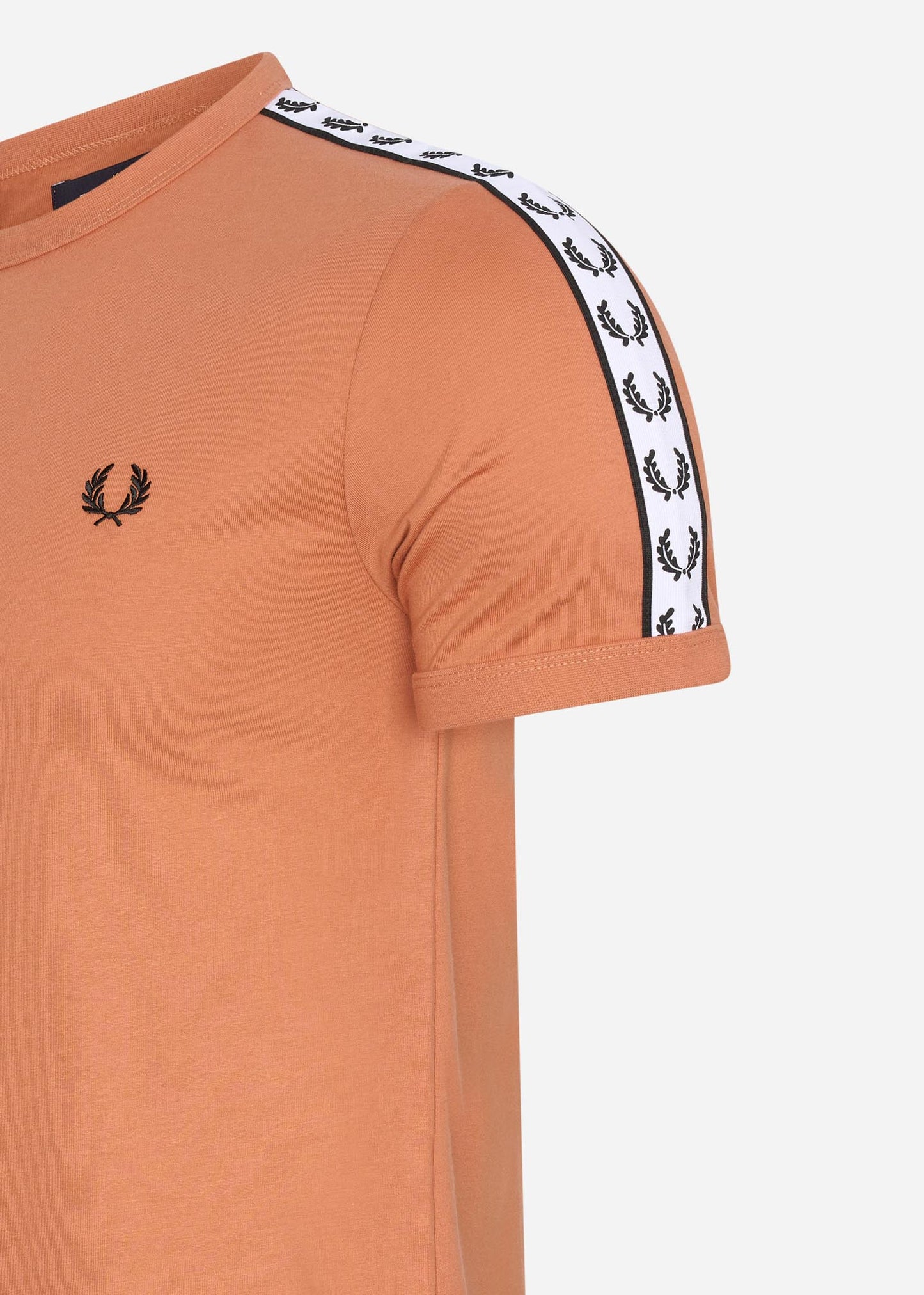 Taped ringer t-shirt - court clay