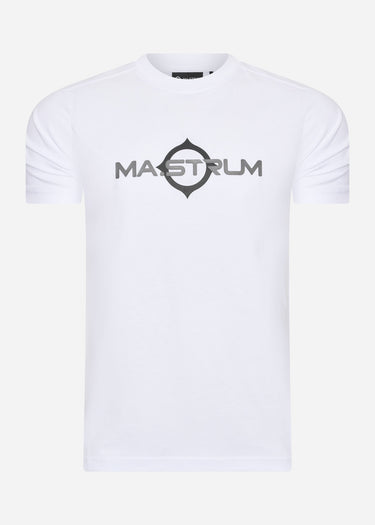 MA.Strum T-shirts  SS logo print tee - optic white 
