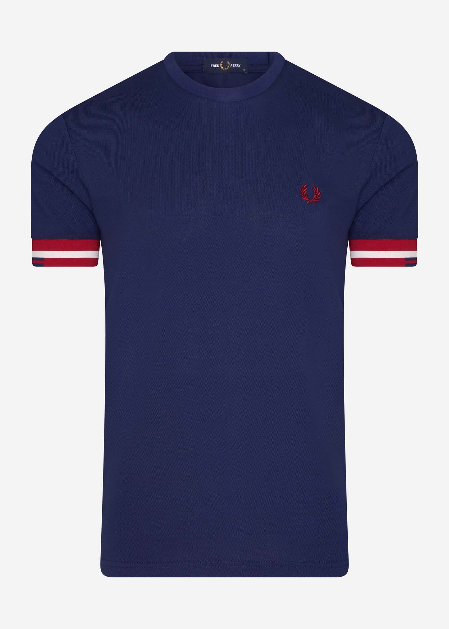 Fred Perry T-shirts  Abstract cuff t-shirt - french navy 