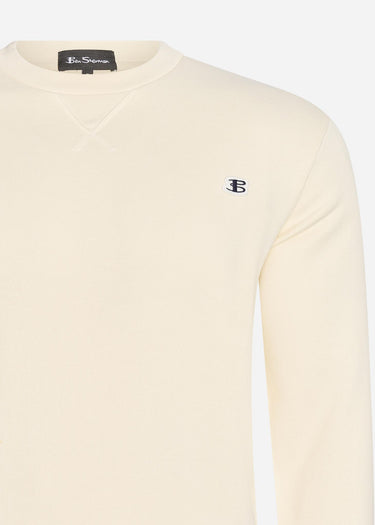 Ben Sherman Truien  B logo crew - ivory 