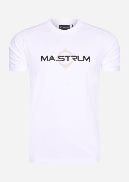 MA.Strum T-shirts  SS logo print tee - optic white 